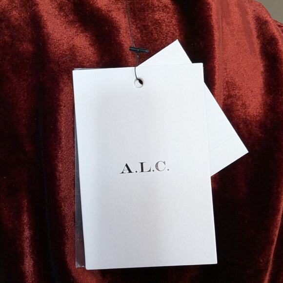 New A.L.C. Mini Dress As Seen On Taylor Swift Velvet Wrap Long Sleeves Size 0 - Picture 4 of 10